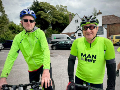 Man and Boy image from Ride Into Battle cycle fundraiser