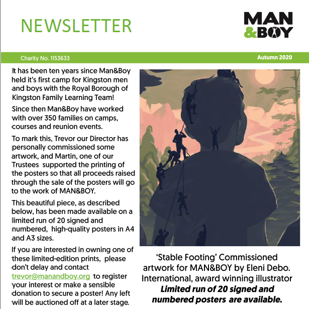 Man and Boy news image - Autumn Newsletter 2020