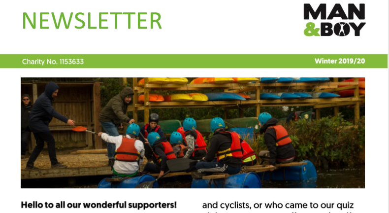 Man and Boy news image - MAN&BOY Winter Newsletter 2019 2020